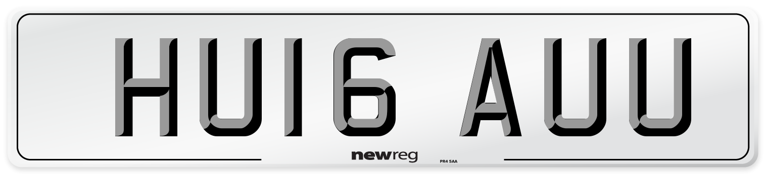 HU16 AUU Number Plate from New Reg